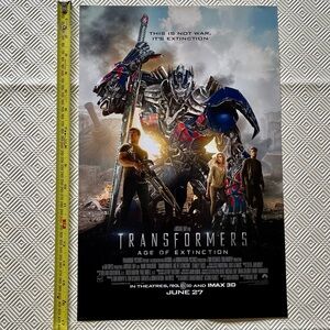 2014 Transformers Age Of Extinction Movie Poster 11” By 17”